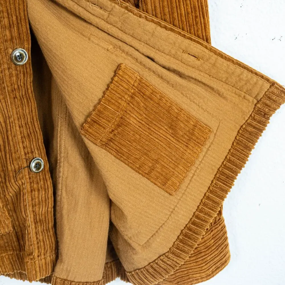 CORRIDOR NY Variegated Cord Over Shirt Jacket Thrush Brown XL
